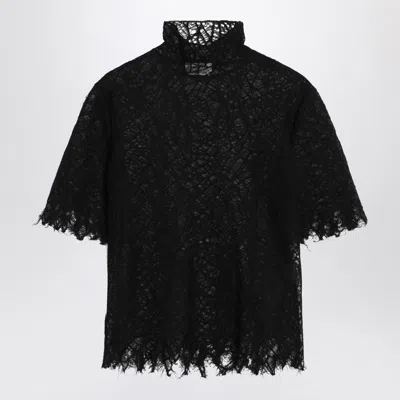 ALEXANDER MCQUEEN ALEXANDER MCQUEEN BLACK SPIDERWEB LACE TOP