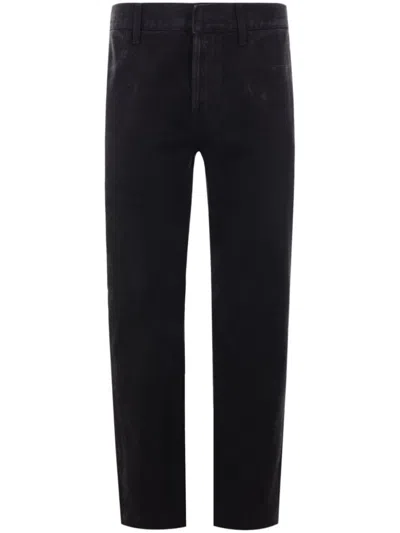 Alexander Mcqueen Creased Straight-leg Trousers In Black