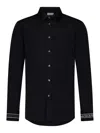 Alexander Mcqueen Stretch Cotton Poplin With Logo Bands In Black