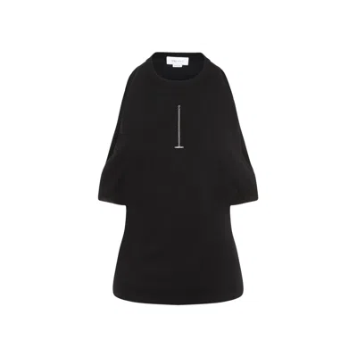 ALEXANDER MCQUEEN ALEXANDER MCQUEEN BLACK STRETCH COTTON TOP