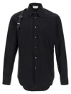 Alexander Mcqueen Harness Shirt With Unique T Buckle Detail In Black