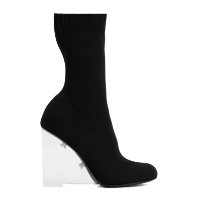 Alexander Mcqueen Black Stretch Nylon Shard Ankle Boots