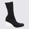 Alexander Mcqueen Black Stretch Shard Boots In Black