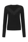 Alexander Mcqueen Translucent Ribbed-knit Crew-neck Jumper In Black