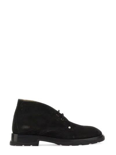 Alexander Mcqueen Lace-up Suede Boots In Animal Print