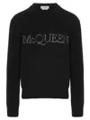 Alexander Mcqueen Wool Knit Sweater In Black