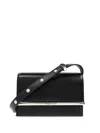 Alexander Mcqueen T-bar Leather Shoulder Bag In Black
