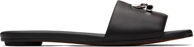 Alexander Mcqueen Black T-bar Slides