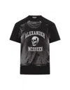 Alexander Mcqueen Logo Print T-shirt In Black