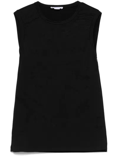 Alexander Mcqueen Sheer-logo T-shirt In Black
