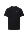 ALEXANDER MCQUEEN BLACK T-SHIRT WITH TWO-TONE LOGO