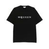 Alexander Mcqueen Logo Print Crewneck T-shirt In Black