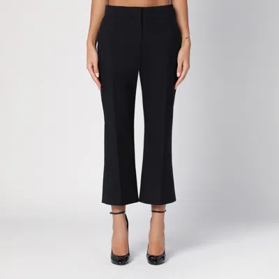 Alexander Mcqueen Black Tailored Trousers In Wool