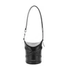 Alexander Mcqueen Black The Curve Small Leather Cross Body Bag In Black