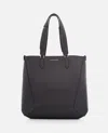 Alexander Mcqueen The Edge Medium Leather Tote Bag In Black