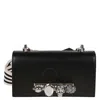 Alexander Mcqueen Black The Knuckle Jewelled Satchel In Black
