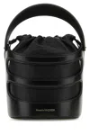 Alexander Mcqueen Women Black Leather The Rise Bucket Bag In Black