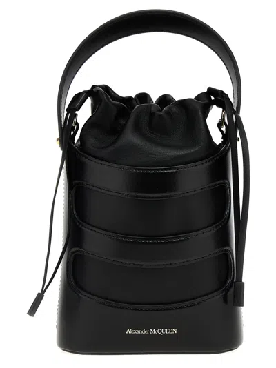 Alexander Mcqueen Black The Rise Mini Bucket Bag