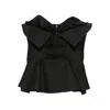 Alexander Mcqueen Alexander Mc Queen Black Corset Top In Silk Blend In Black
