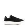 Alexander Mcqueen Black Low Top Sneakers With Chunky Sole In Leather Man In Black