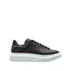 Alexander Mcqueen Studded Leather Platform Sneakers In Black