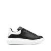 Alexander Mcqueen Black Low Top Sneakers With Chunky Sole And Contrasting Heel In Leather Man In Black