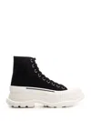 ALEXANDER MCQUEEN BLACK TREAD SLICK HIGH-TOP SNEAKERS