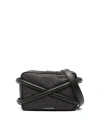 Alexander Mcqueen Alexander Mc Queen Black Camera Bag With Leather Details In Black
