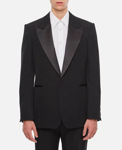 ALEXANDER MCQUEEN BLACK TUXEDO JACKET