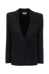 Alexander Mcqueen Giacca In Twill Nero Donna