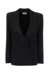 Alexander Mcqueen Giacca In Twill Nero Donna In Black