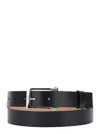 Alexander Mcqueen Mcqueen Twin Skull Leather Belt In Black