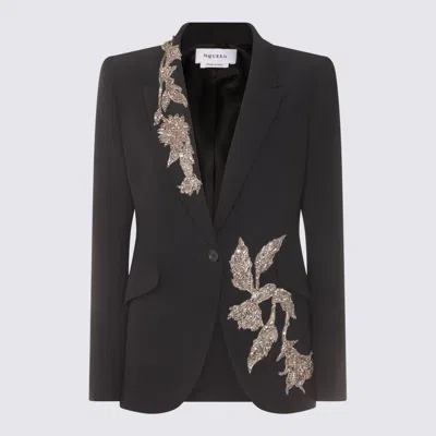 ALEXANDER MCQUEEN ALEXANDER MCQUEEN BLACK VISCOSE BLAZER