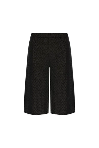 ALEXANDER MCQUEEN BLACK VISCOSE BLEND BERMUDA SHORTS
