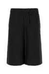 Alexander Mcqueen Skull Jacquard Pattern Shorts In Black