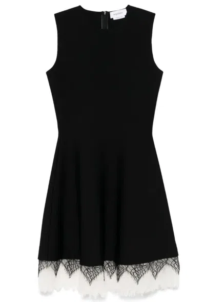 Alexander Mcqueen Spider Web Lace Dress In Black