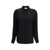 Alexander Mcqueen Black Viscose Pattern Shirt In Blue