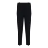 Alexander Mcqueen Crepe Pants With Straight Legs In Black