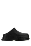Alexander Mcqueen Black Wave Slides In Black