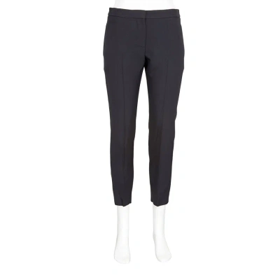 Alexander Mcqueen Black Wool And Silk Blend Crop Trousers