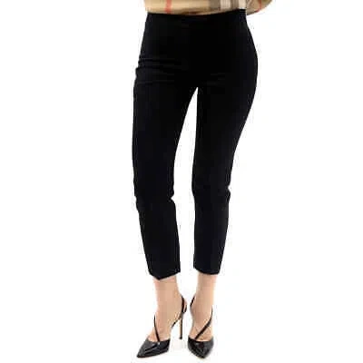 Pre-owned Alexander Mcqueen Black Wool And Silk Blend Crop Trousers