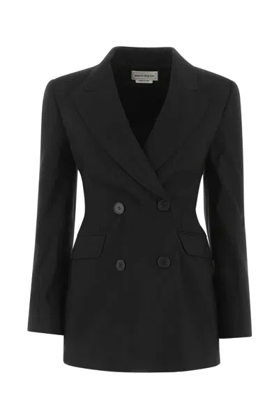 ALEXANDER MCQUEEN ALEXANDER MCQUEEN BLACK WOOL BLAZER