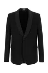 Alexander Mcqueen Tailored Wool Blazer Flap Pockets In Black