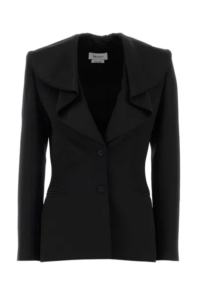 Alexander Mcqueen Black Wool Blazer