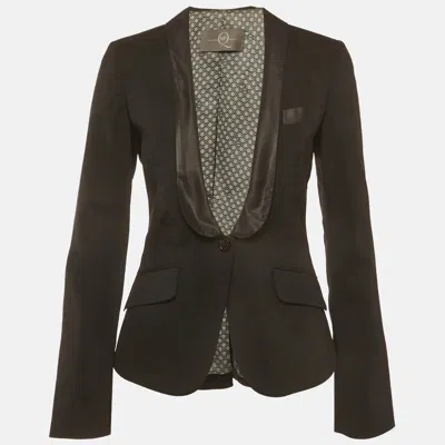 Pre-owned Alexander Mcqueen Black Wool Blend Blazer S