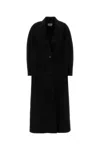 Alexander Mcqueen Single-breasted Wool-blend Coat In Black