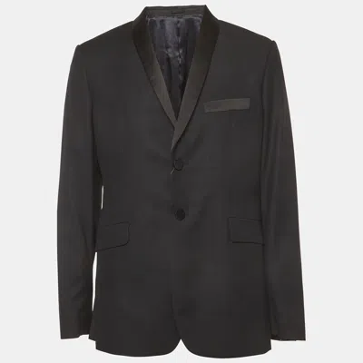 Pre-owned Alexander Mcqueen Black Wool Blend Shawl Collar Tailored Jacket Xxl