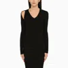 Alexander Mcqueen Cutout Ribbed Wool-blend Sweater