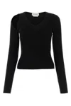 Alexander Mcqueen Black Wool Blend Sweater In Black
