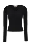 Alexander Mcqueen Alexander Mc Queen Slashed Ribbed Knit Jumper In Black